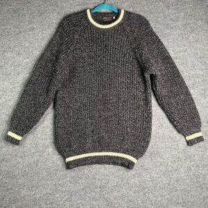 Warren Scott Handcraft Mens Wool Pullover Sweater Mens‎ Large Ribbed Knit Heavy